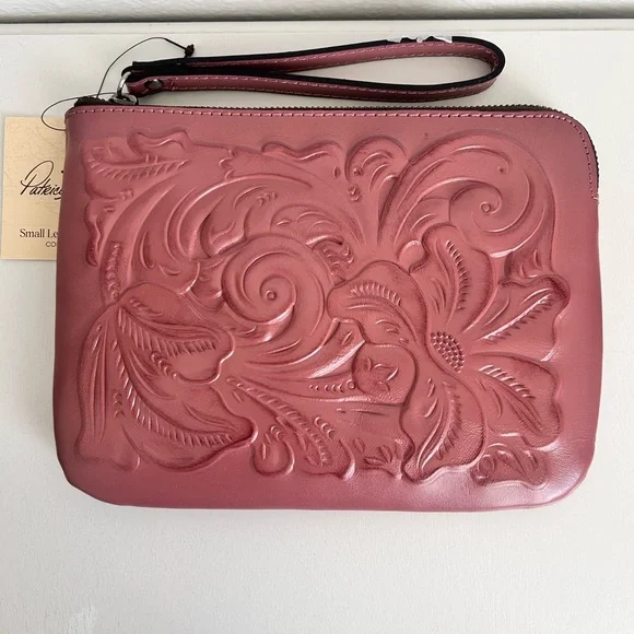 Patricia Nash Cassini Tool Old Rose Italian Leather Wristlet Clutch NWT - Picture 8 of 8
